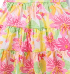 Janie and Jack Dresses-Baby Floral Tiered Dress pink dahlia floral