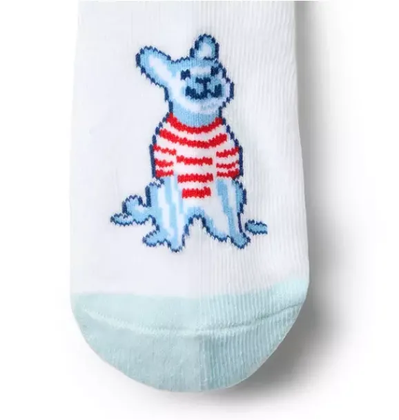 Janie and Jack Shoes & Accessories-Baby French Bulldog Sock white french bulldog