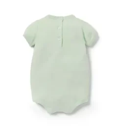 Janie and Jack One-pieces & Rompers|One-pieces & Rompers-Baby Giraffe Knit Romper pale blue