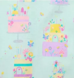 Janie and Jack Baby Pajamas|Family Matching Pajamas-Baby Good Night Footed Pajama In Fairy Cakes light turquoise fairy cake