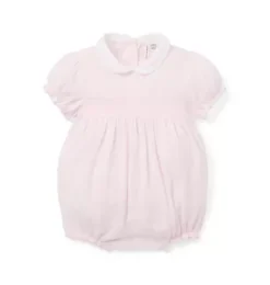Janie and Jack One-pieces & Rompers-Baby Heart Pointelle Smocked Romper pink blossom