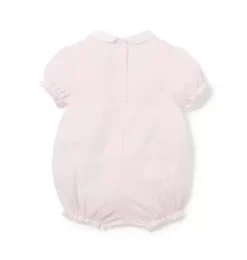 Janie and Jack One-pieces & Rompers-Baby Heart Pointelle Smocked Romper pink blossom