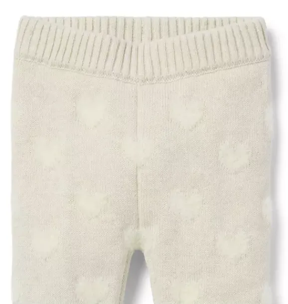 Janie and Jack Pants & Overalls|Pants-Baby Heart Sweater Pant fluffy bunny heather heart