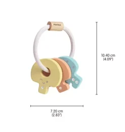 Janie and Jack Development Toys-Baby Key Rattle - Pastel multi