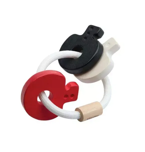 Janie and Jack Development Toys|Baby Activity-BABY KEY RATTLE-HIGH CONTRAST multi