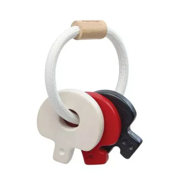 Janie and Jack Development Toys|Baby Activity-BABY KEY RATTLE-HIGH CONTRAST multi