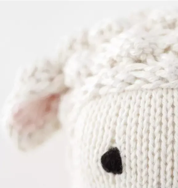 Janie and Jack Stuffed Animals-Baby lamb white