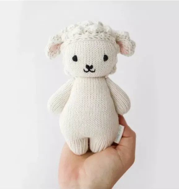 Janie and Jack Stuffed Animals-Baby lamb white