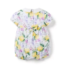 Janie and Jack One-pieces & Rompers-Baby Lemon Floral Romper white lemon floral