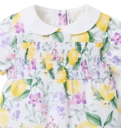 Janie and Jack One-pieces & Rompers-Baby Lemon Floral Romper white lemon floral