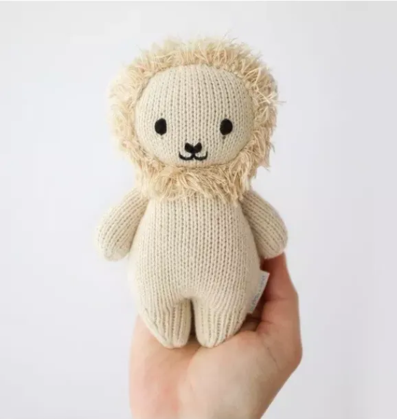 Janie and Jack Stuffed Animals-Baby lion light beige