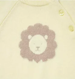 Janie and Jack One-pieces & Rompers|One-pieces & Rompers-Baby Lion Knit One-Piece butter yellow