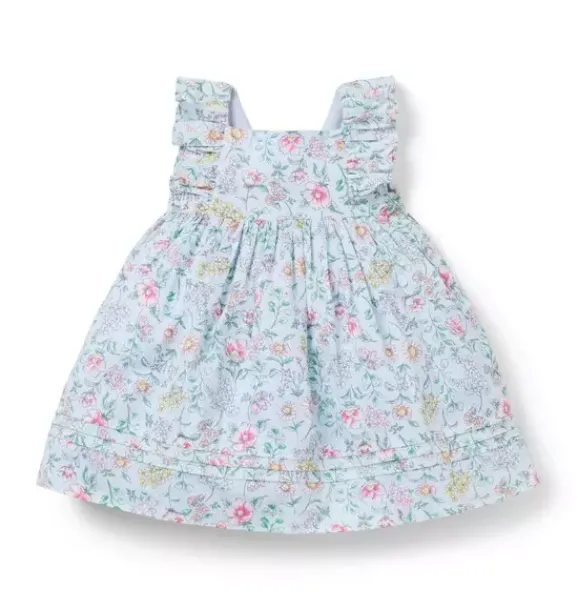 Janie and Jack Dresses-Baby Matching Moment Floral Dress light blue floral
