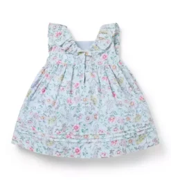 Janie and Jack Dresses-Baby Matching Moment Floral Dress light blue floral