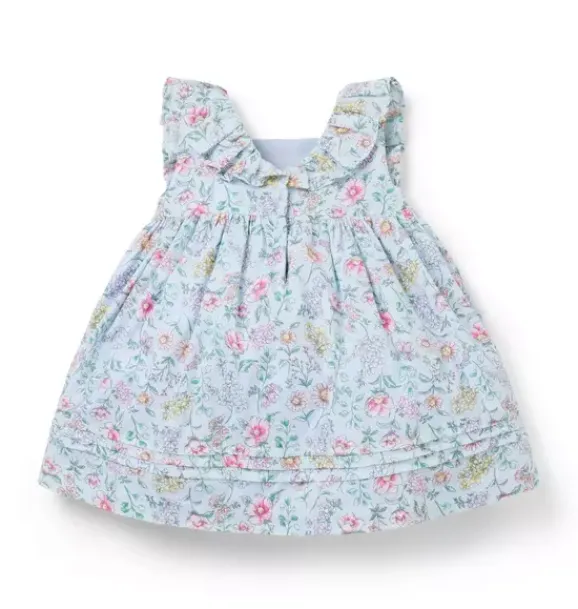 Janie and Jack Dresses-Baby Matching Moment Floral Dress light blue floral