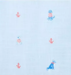Janie and Jack Pants & Overalls-Baby Nautical Dog Overall blue sail nautical dog