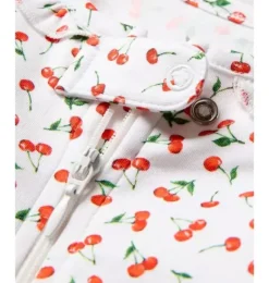 Janie and Jack Baby Pajamas|Petite Plume-Baby Pima Romper in cherry orchard
