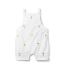 Janie and Jack Pants & Overalls-Baby Pineapple Overall white pineapple