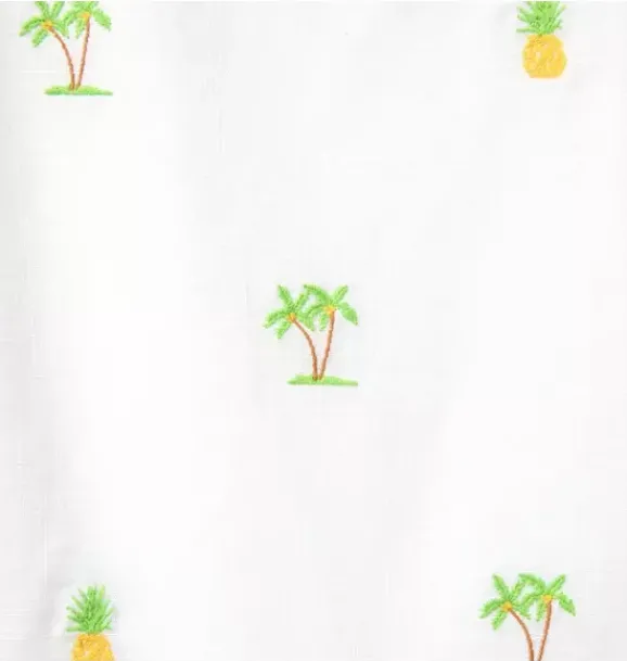 Janie and Jack Pants & Overalls-Baby Pineapple Overall white pineapple