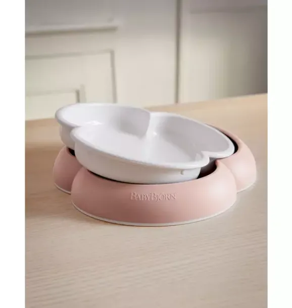 Janie and Jack Feeding Accessories-Baby Plate, Spoon & Fork, 2 Sets, powder pink
