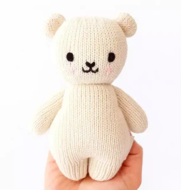 Janie and Jack Stuffed Animals-Baby polar bear white