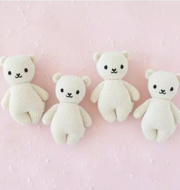 Janie and Jack Stuffed Animals-Baby polar bear white