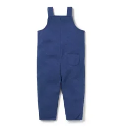 Janie and Jack Pants & Overalls-Baby Quilted Overall crown blue