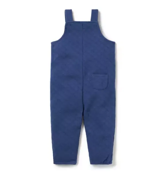 Janie and Jack Pants & Overalls-Baby Quilted Overall crown blue