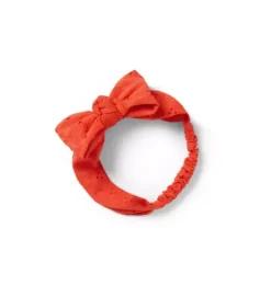 Janie and Jack Shoes & Accessories-Baby Recycled Bow Swim Headband vibrant poppy