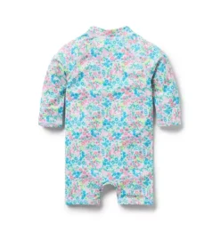 Janie and Jack Rash Guards|Family Matching-Baby Recycled Ditsy Floral Rash Guard Swimsuit jet ivory ditsy floral