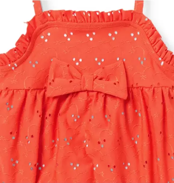 Janie and Jack One-pieces|Baby-Baby Recycled Eyelet Swimsuit vibrant poppy