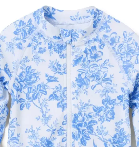 Janie and Jack Rash Guards|One-pieces-Baby Recycled Floral Rash Guard Swimsuit dreamy blue floral