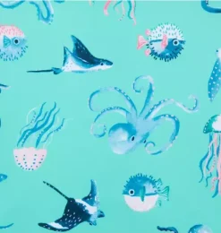 Janie and Jack Rash Guards|Online Exclusives-Baby Recycled Sea Friends Rash Guard Swimsuit green lagoon sea friends
