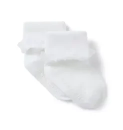 Janie and Jack Shoes & Accessories-Baby Ruffle Sock white