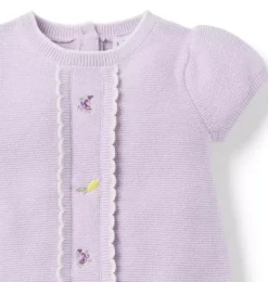 Janie and Jack One-pieces & Rompers-Baby Scalloped Romper soft lavender