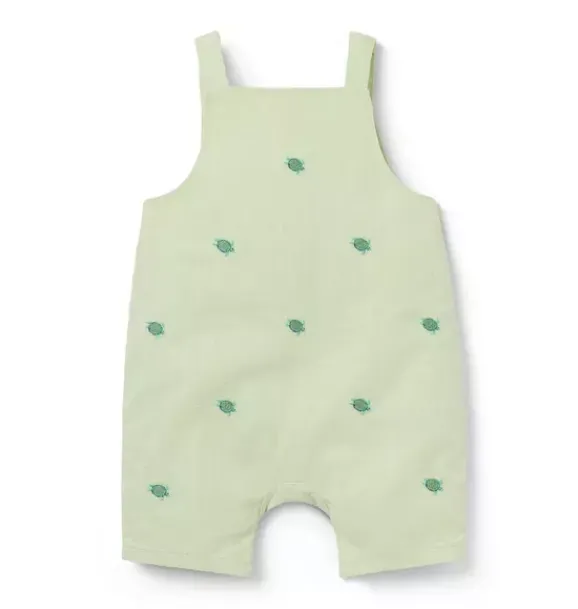 Janie and Jack Pants & Overalls-Baby Sea Turtle Overall celery field sea turtle