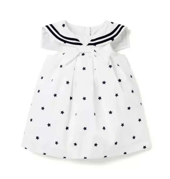 Janie and Jack Dresses-Baby Star Sailor Dress white star