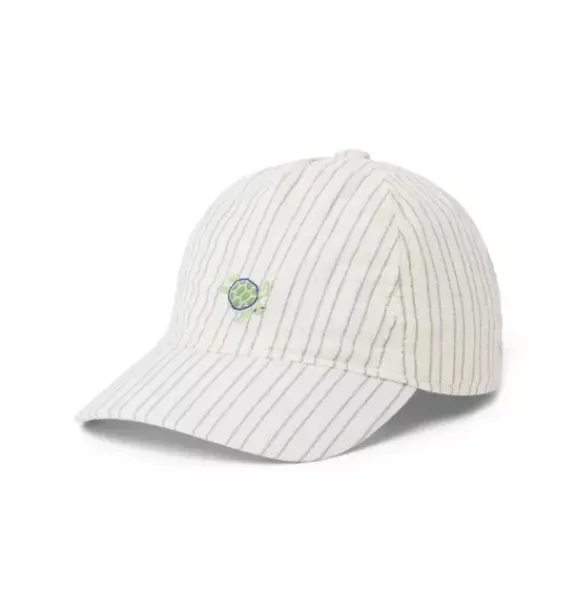 Janie and Jack Baby|Accessories-Baby Striped Sea Turtle Cap freshwater pearl stripe