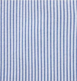 Janie and Jack Pants & Overalls-Baby Striped Seersucker Suspender Pant atlantic blue stripe