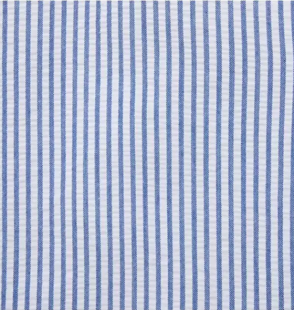 Janie and Jack Pants & Overalls-Baby Striped Seersucker Suspender Pant atlantic blue stripe