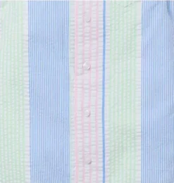 Janie and Jack One-pieces & Rompers-Baby Striped Seersucker Stripe Romper light blue stripe