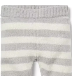 Janie and Jack Pants|Pants & Overalls-Baby Striped Sweater Pant classic grey heather stripe
