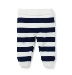 Janie and Jack Pants & Overalls-Baby Striped Sweater Pant merchant marine stripe