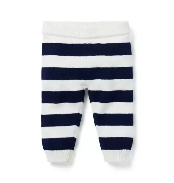 Janie and Jack Pants & Overalls-Baby Striped Sweater Pant merchant marine stripe