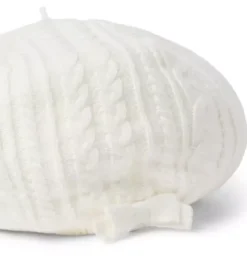 Janie and Jack Shoes & Accessories-Baby Sweater Beret jet ivory