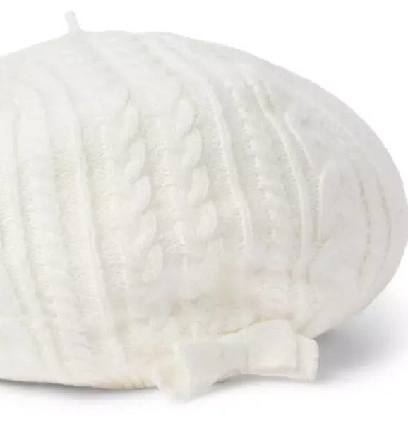 Janie and Jack Shoes & Accessories-Baby Sweater Beret jet ivory