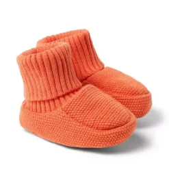 Janie and Jack Shoes & Accessories|Shoes & Accessories-Baby Sweater Bootie blazing sun