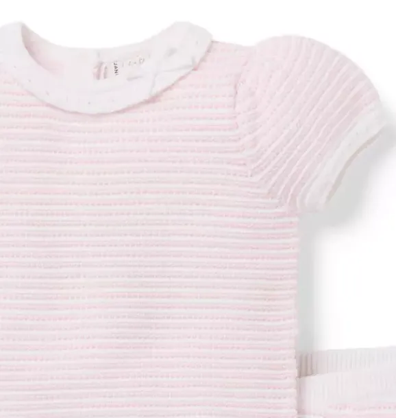 Janie and Jack Sets-Baby Textured Striped Sweater Set tea party pink stripe