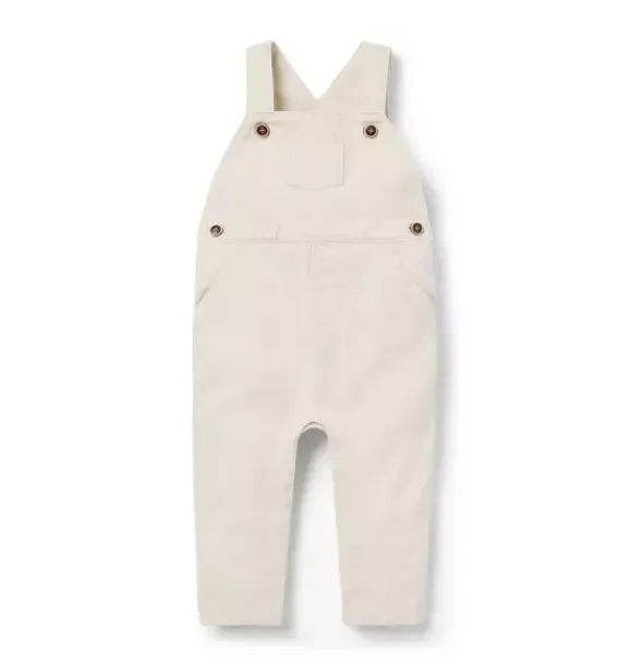 Janie and Jack Pants & Overalls-Baby Twill Overall light grey