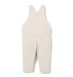 Janie and Jack Pants & Overalls-Baby Twill Overall light grey